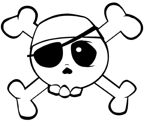 Pirate Skull Coloring Page